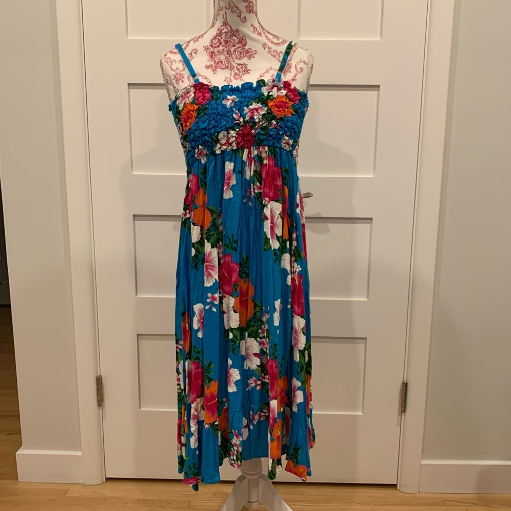 EUC Floral Blue Dress from Hawaii